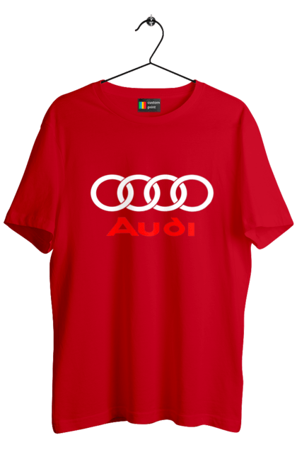 Men`s t-shirt with prints Audi Logotype. Audi, cars. 2070702