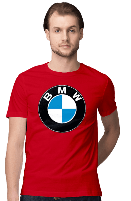 Футболка чоловіча з принтом "Bmw Logo". Бмв, машини. 2070702