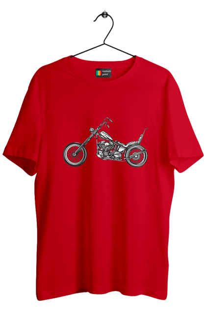 Футболка чоловіча з принтом "Мотобайк". Вінтаж, мото, ретро. 2070702