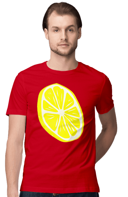 Футболка чоловіча з принтом "Лимон". Великий, лимон, яскравий. 2070702