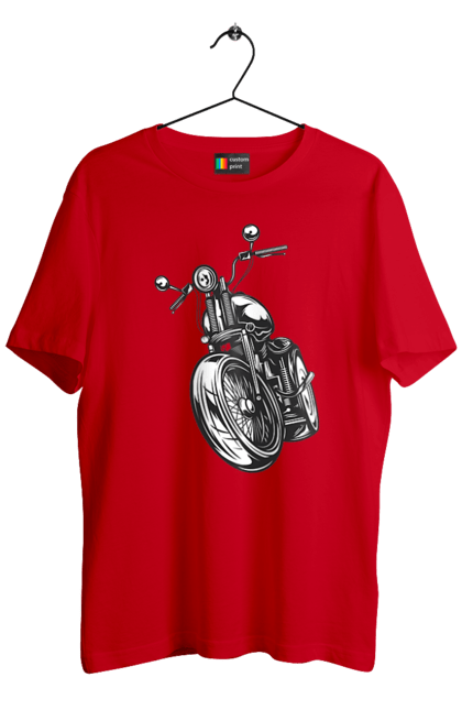 Футболка чоловіча з принтом "мотоцикл". Байк, вінтаж, мото, ретро. 2070702