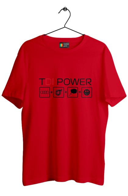 Men`s t-shirt with prints TDI Power Audi. Audi, cars. 2070702