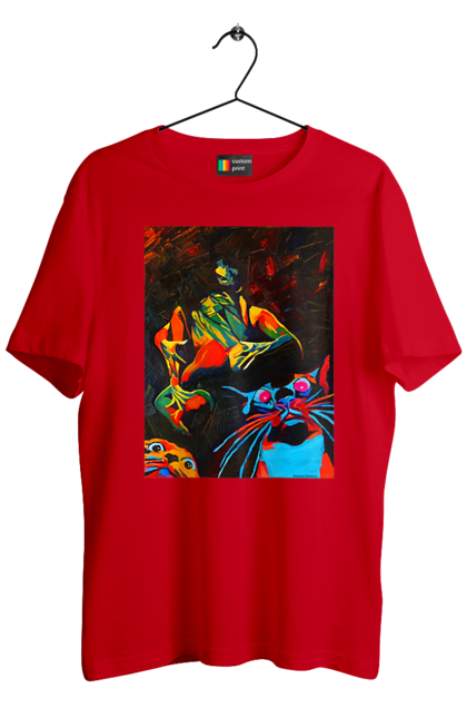 Men`s t-shirt with prints Sex is cats. Picture, roll, sex. 2070702