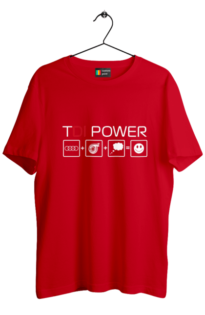 Футболка чоловіча з принтом "TDI Power Audi". Ауді, машини. 2070702