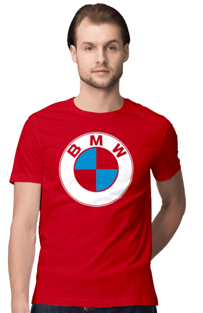 Футболка мужская с принтом Bmw Logo. Бмв, машины. 2070702