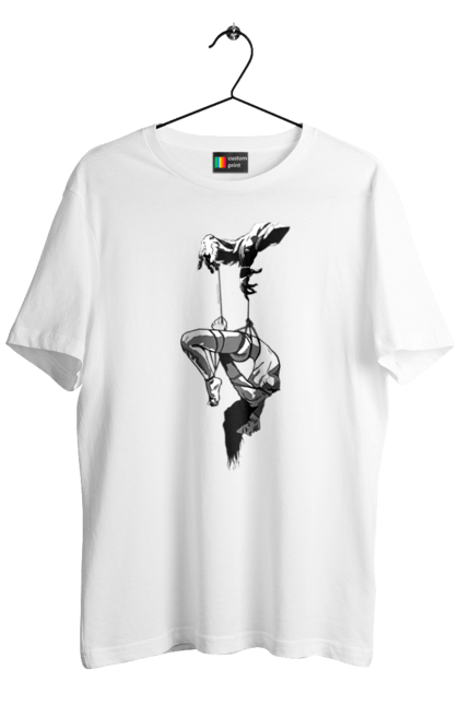 Футболка чоловіча з принтом "Підвішування". Бдсм. 2070702