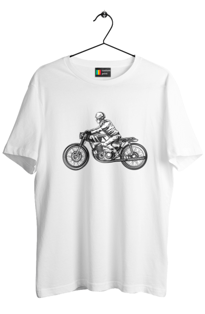 Men`s t-shirt with prints 02 Motorcycle 11. Biker, motto, retro, vintage. 2070702