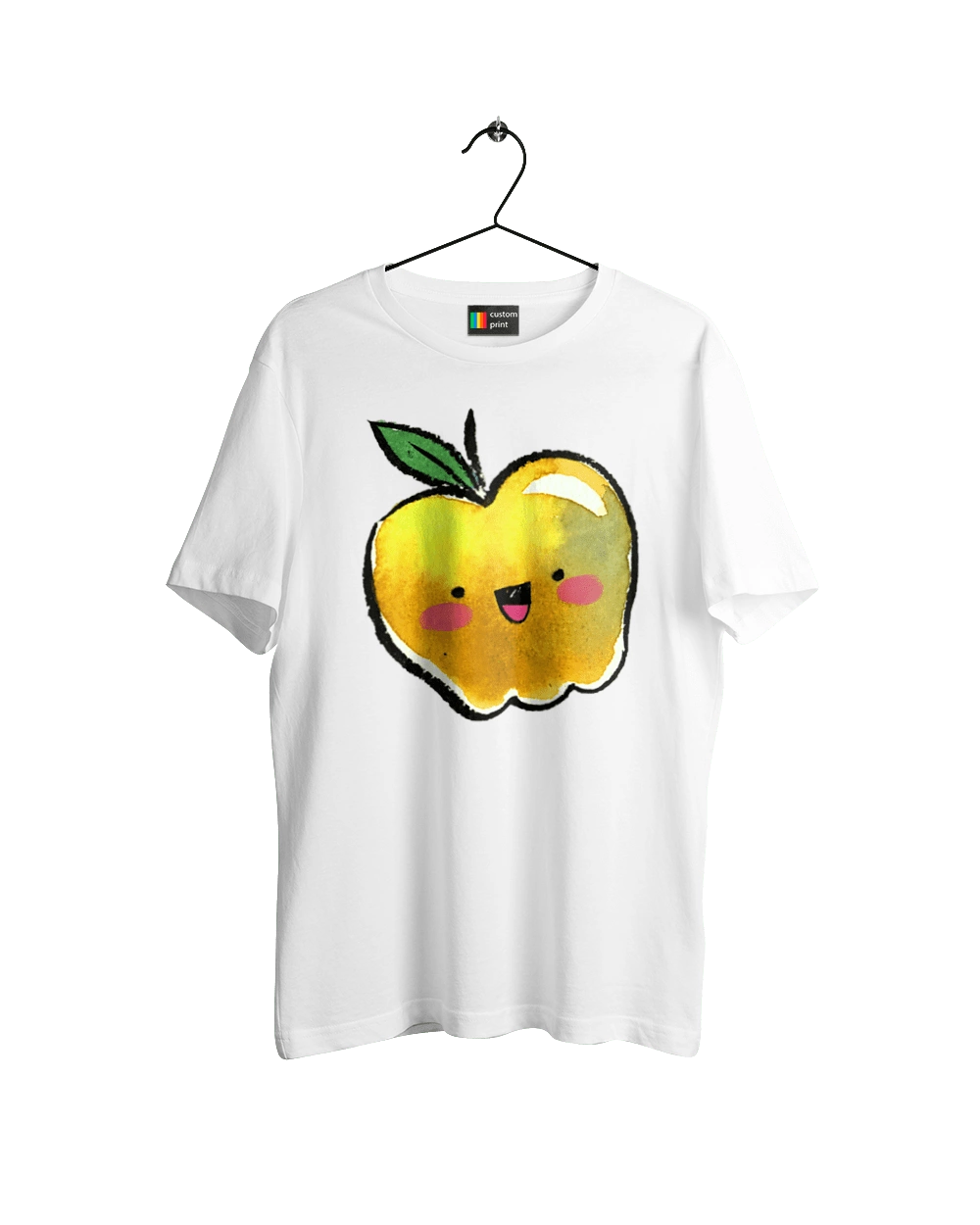 Cute yellow apple