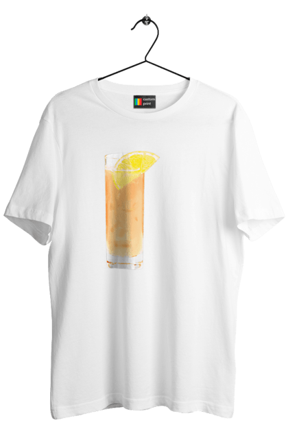 Men's t-shirt with prints The glass is cocktail. Alcohol, cocktail, glass. CustomPrint.market