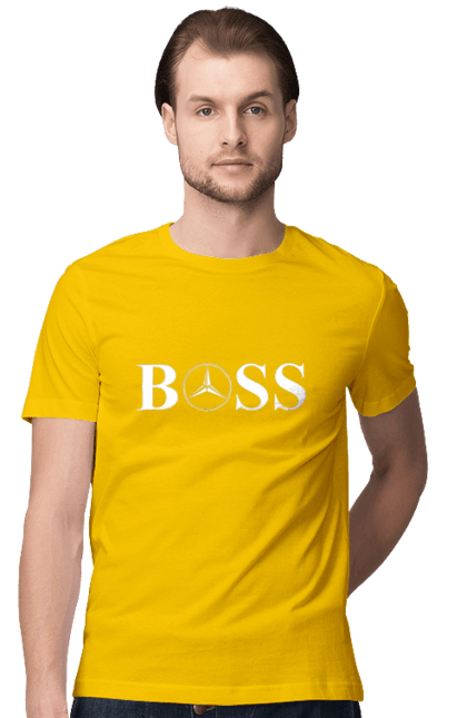 Men`s t-shirt with prints the boss of mercedes. Boss, cars, mercedes. 2070702