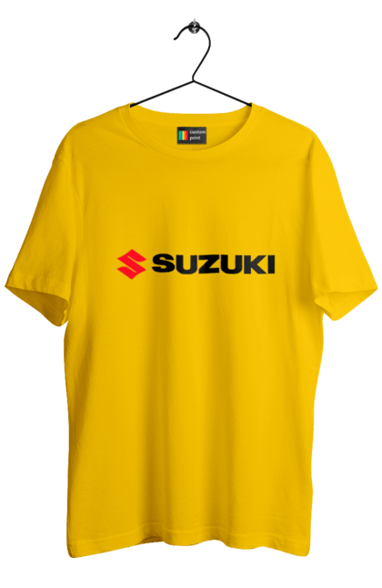 Men`s t-shirt with prints Suzuki logo. Auto, logo, machine, suzuki. 2070702