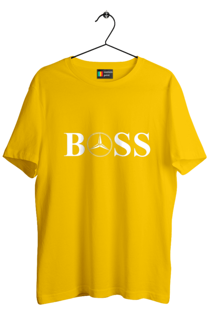 Men`s t-shirt with prints the boss of mercedes. Boss, cars, mercedes. 2070702