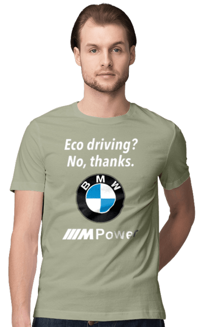 Men`s t-shirt with prints Mpower3 Wh. Bmw, cars, electric truck. 2070702