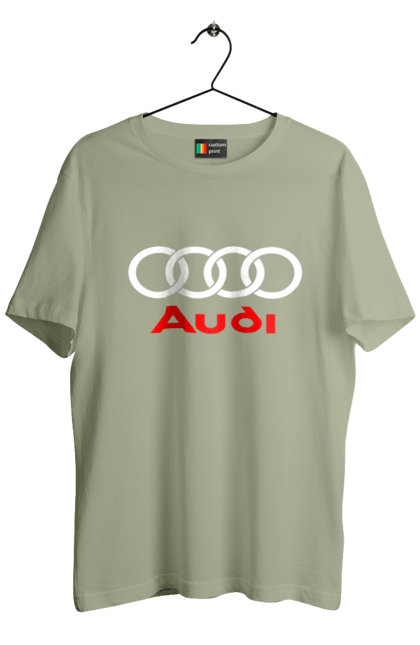 Men`s t-shirt with prints Audi Logotype. Audi, cars. 2070702