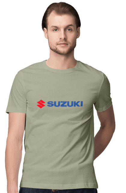 Men`s t-shirt with prints Suzuki 3 Redblue. Auto, logo, suzuki. 2070702