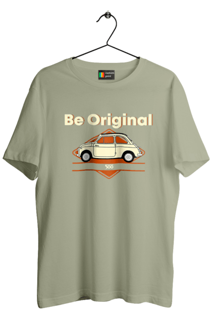 Men`s t-shirt with prints Fiat 500. Auto, fiat, machine. 2070702