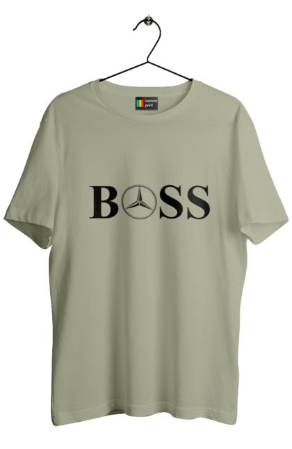 Men`s t-shirt with prints the boss of mercedes. Boss, cars, mercedes. 2070702