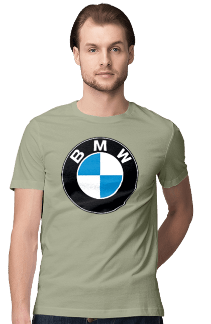 Футболка чоловіча з принтом "Bmw Logo". Бмв, машини. 2070702