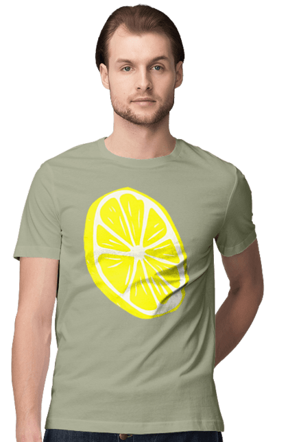 Футболка чоловіча з принтом "Лимон". Великий, лимон, яскравий. 2070702