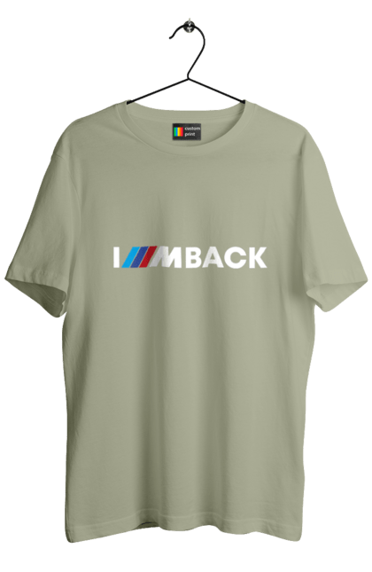 Men`s t-shirt with prints I am back white BMW. Bmw, m series. 2070702