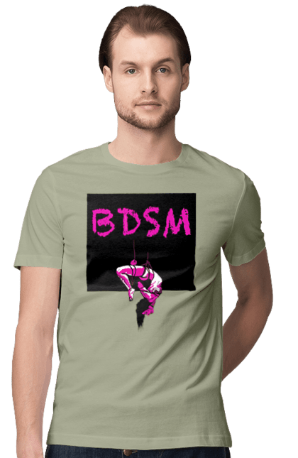 Футболка чоловіча з принтом "15". Бдсм, подвешивание. 2070702