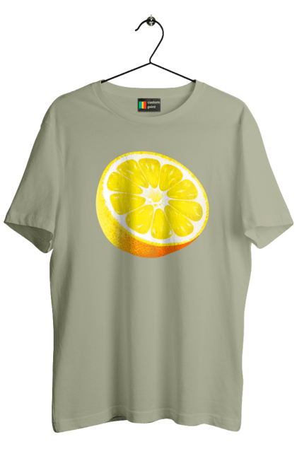 Футболка чоловіча з принтом "Половина лимона". Лимон, літо, свіжість. 2070702