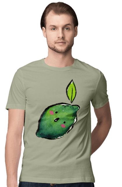 Футболка чоловіча з принтом "Любий лайм". Лайм, літо, любий, посмішка. 2070702