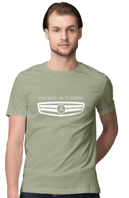 Футболка чоловіча з принтом "The best or nothing". Mercedes, машини, мерседес. 2070702