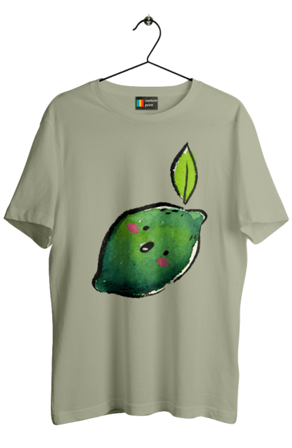 Футболка чоловіча з принтом "Любий лайм". Лайм, літо, любий, посмішка. 2070702