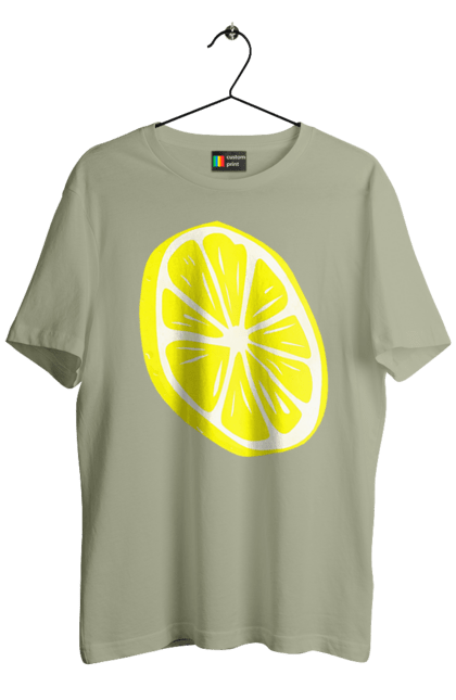 Футболка чоловіча з принтом "Лимон". Великий, лимон, яскравий. 2070702