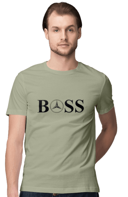 Men`s t-shirt with prints the boss of mercedes. Boss, cars, mercedes. 2070702