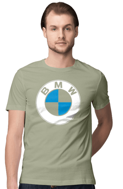 Футболка мужская с принтом Bmw Logo. Бмв, машины. 2070702