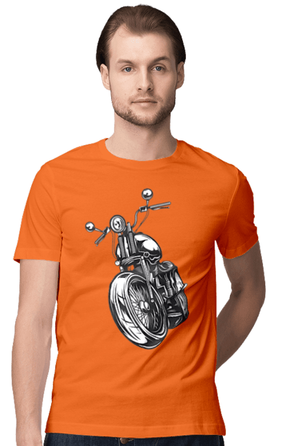 Men`s t-shirt with prints 01 Motorcycle 5. Bike, motto, retro, vintage. 2070702