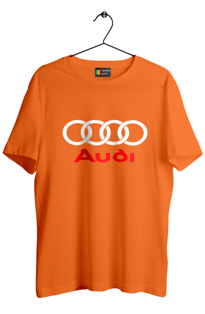 Футболка чоловіча з принтом "Ауді логотип". Ауді, машини. 2070702