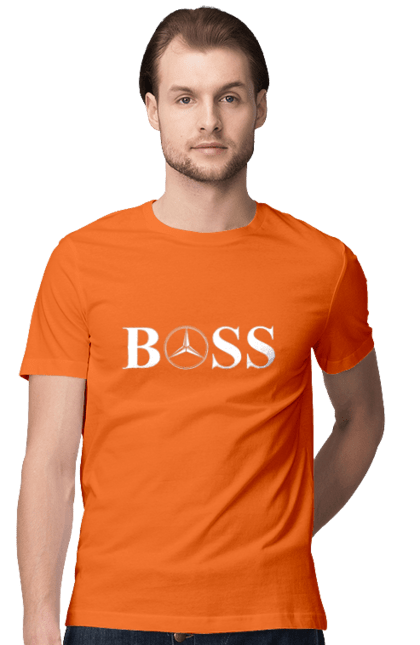 Men`s t-shirt with prints the boss of mercedes. Boss, cars, mercedes. 2070702