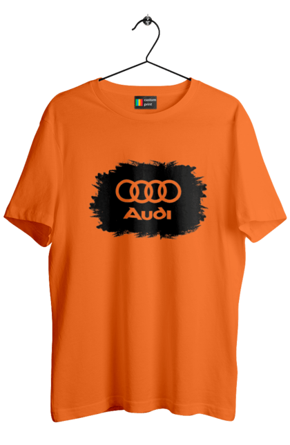 Футболка чоловіча з принтом "Ауді чорний лого". Ауді, машини. 2070702