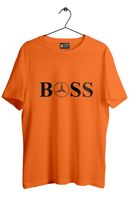 Men`s t-shirt with prints the boss of mercedes. Boss, cars, mercedes. 2070702