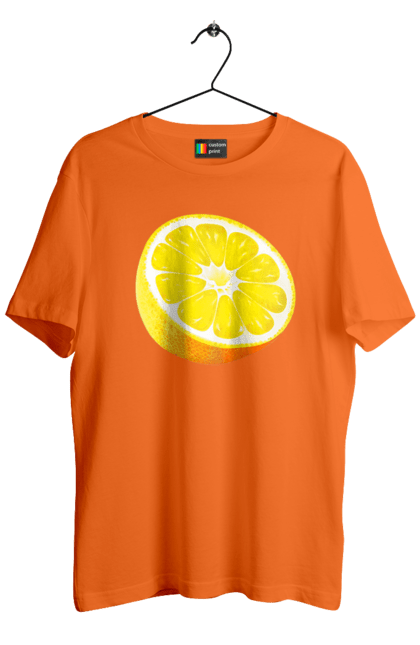 Футболка чоловіча з принтом "Половина лимона". Лимон, літо, свіжість. 2070702