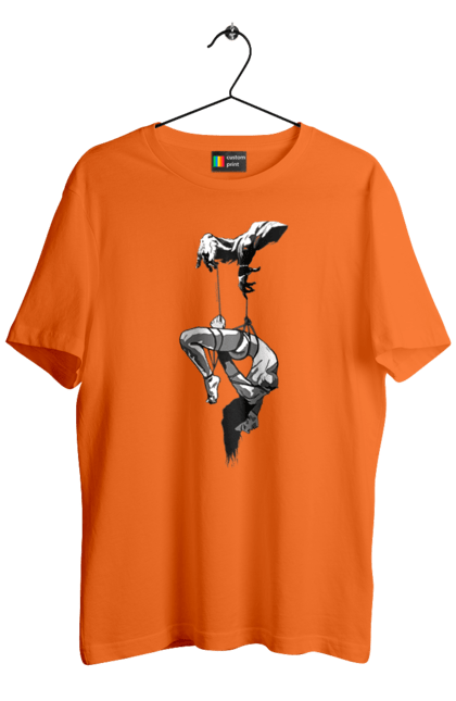 Футболка чоловіча з принтом "Підвішування". Бдсм. 2070702