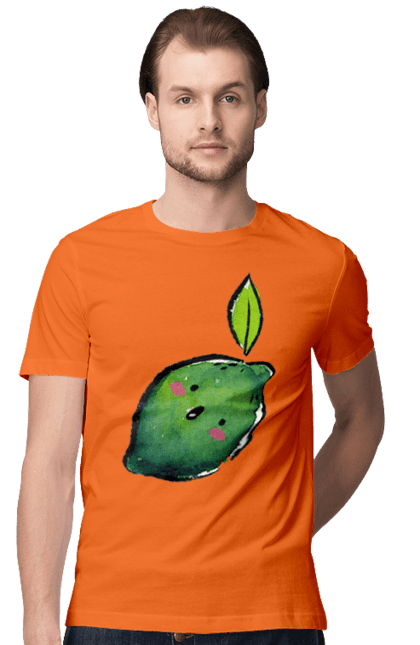 Футболка чоловіча з принтом "Любий лайм". Лайм, літо, любий, посмішка. 2070702