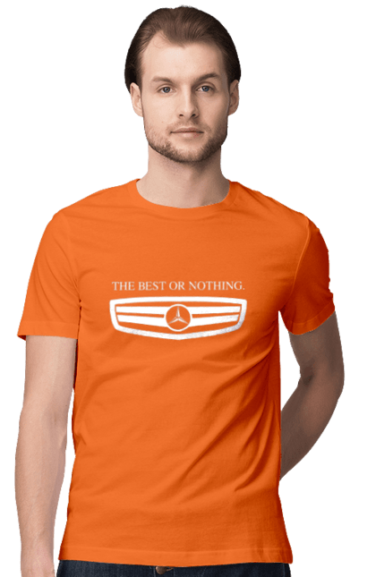 Футболка чоловіча з принтом "The best or nothing". Mercedes, машини, мерседес. 2070702