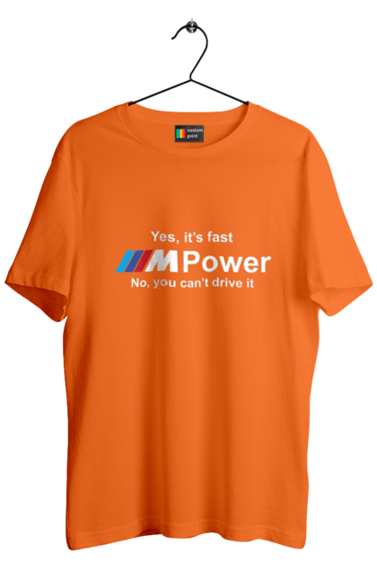 Футболка мужская с принтом M power white BMW. Бмв, м серия. 2070702