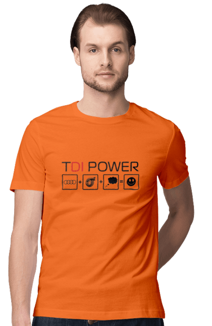Футболка чоловіча з принтом "TDI Power Audi". Ауді, машини. 2070702