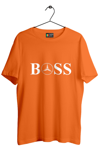 Men`s t-shirt with prints the boss of mercedes. Boss, cars, mercedes. 2070702