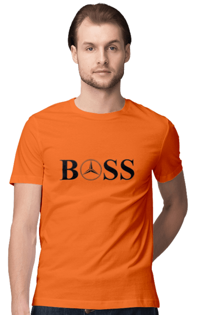 Men`s t-shirt with prints the boss of mercedes. Boss, cars, mercedes. 2070702