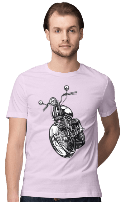 Футболка чоловіча з принтом "мотоцикл". Байк, вінтаж, мото, ретро. 2070702