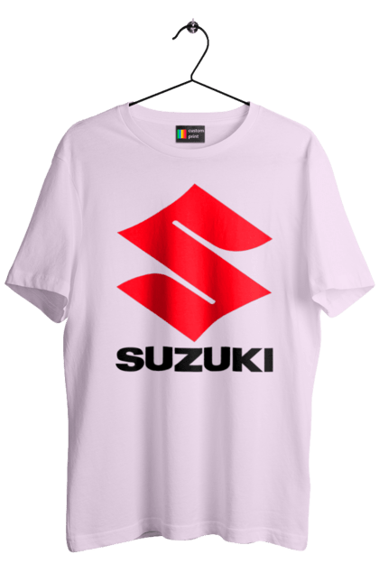 Men`s t-shirt with prints Suzuki Bl. Auto, logotype, machine, suzuki. 2070702