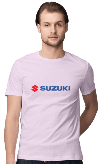 Men`s t-shirt with prints Suzuki 3 Redblue. Auto, logo, suzuki. 2070702