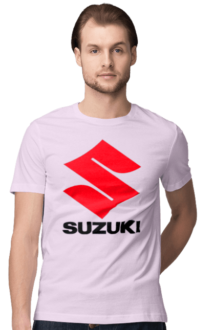 Men`s t-shirt with prints Suzuki Bl. Auto, logotype, machine, suzuki. 2070702