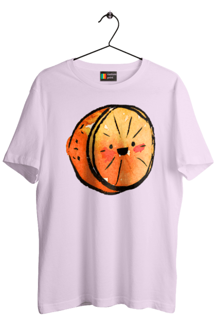 Футболка чоловіча з принтом "Милий апельсин". Апельсин, літо, любий, смайлик. 2070702